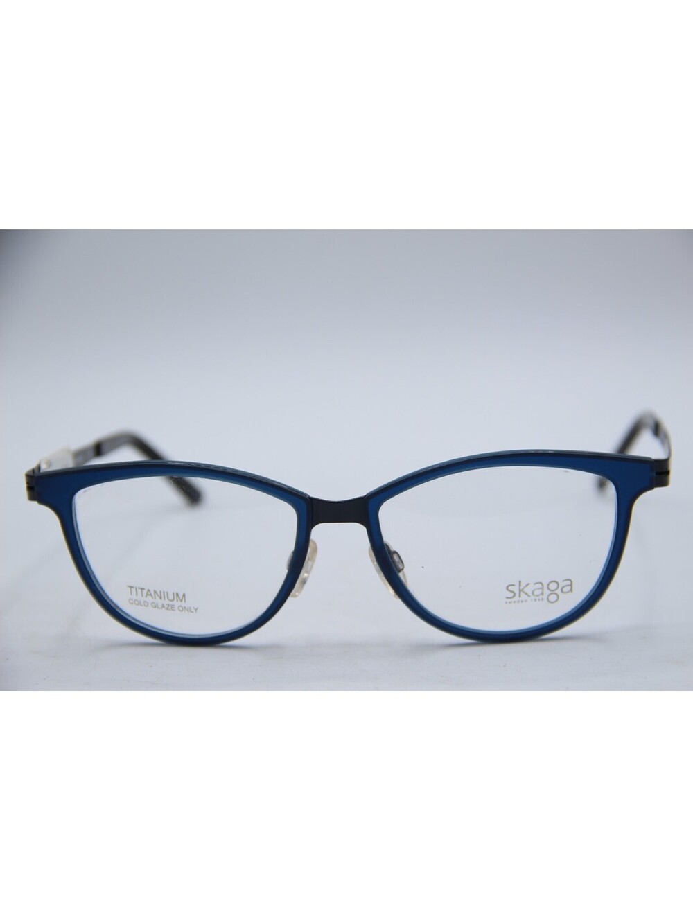 Skaga Titanium Cold Glaze Only 2540-U Daelvi 101 Blue Black Authentic Eyeglasses - Picture 2 of 4